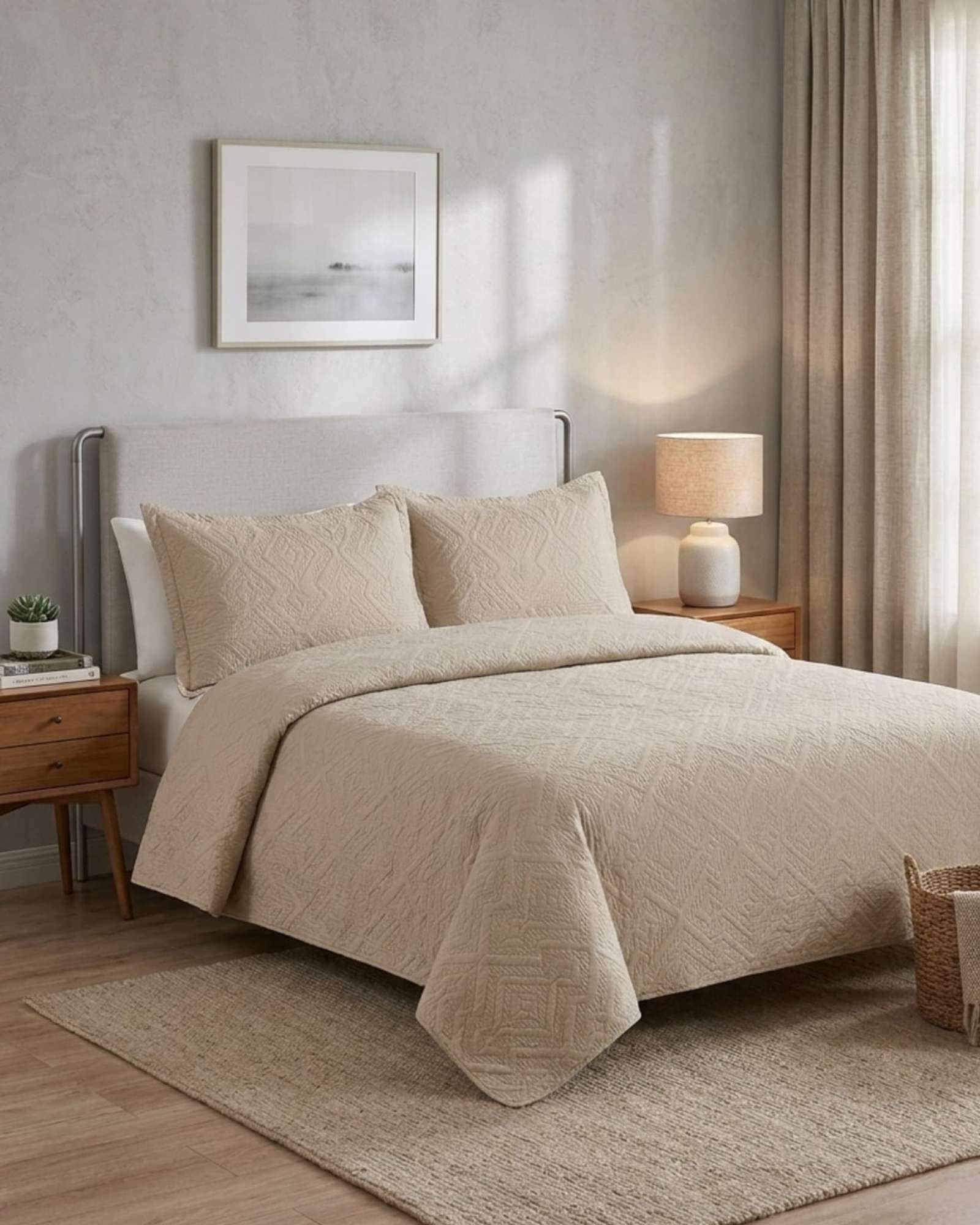 QUILT DE VERANO TRANSPIRABLE, LIGERO Y ELEGANTE KING - 2