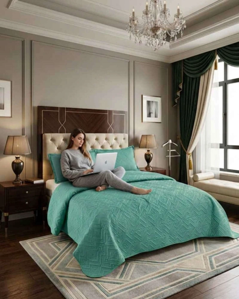 QUILT DE VERANO TRANSPIRABLE, LIGERO Y ELEGANTE KING - 6