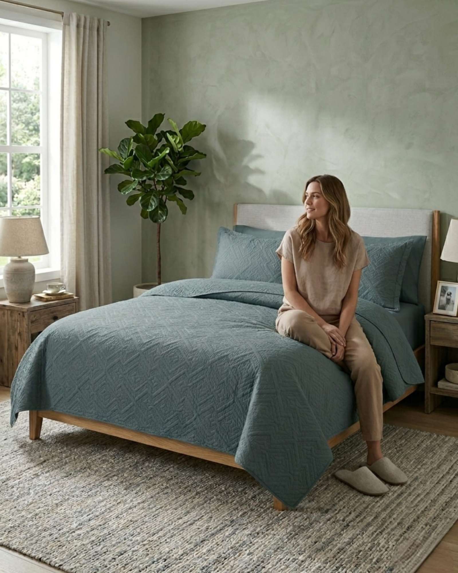 QUILT DE VERANO TRANSPIRABLE, LIGERO Y ELEGANTE PLAZA Y MEDIA - 1