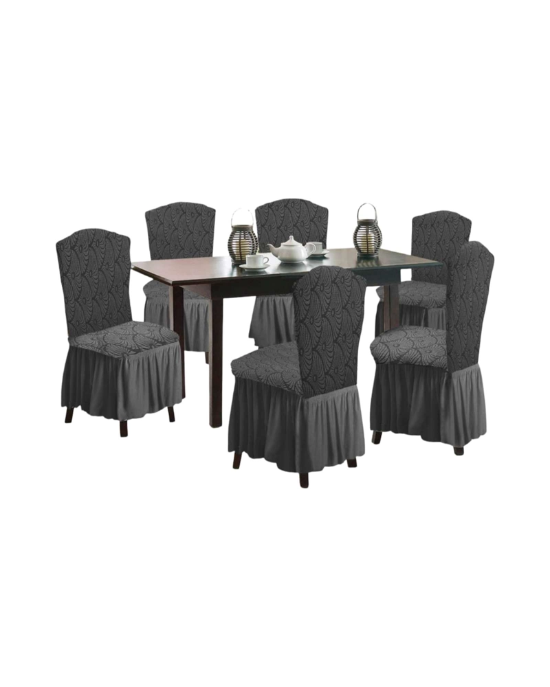 JUEGO DE 6 FUNDAS DE SILLA TEJIDO 3D - 6