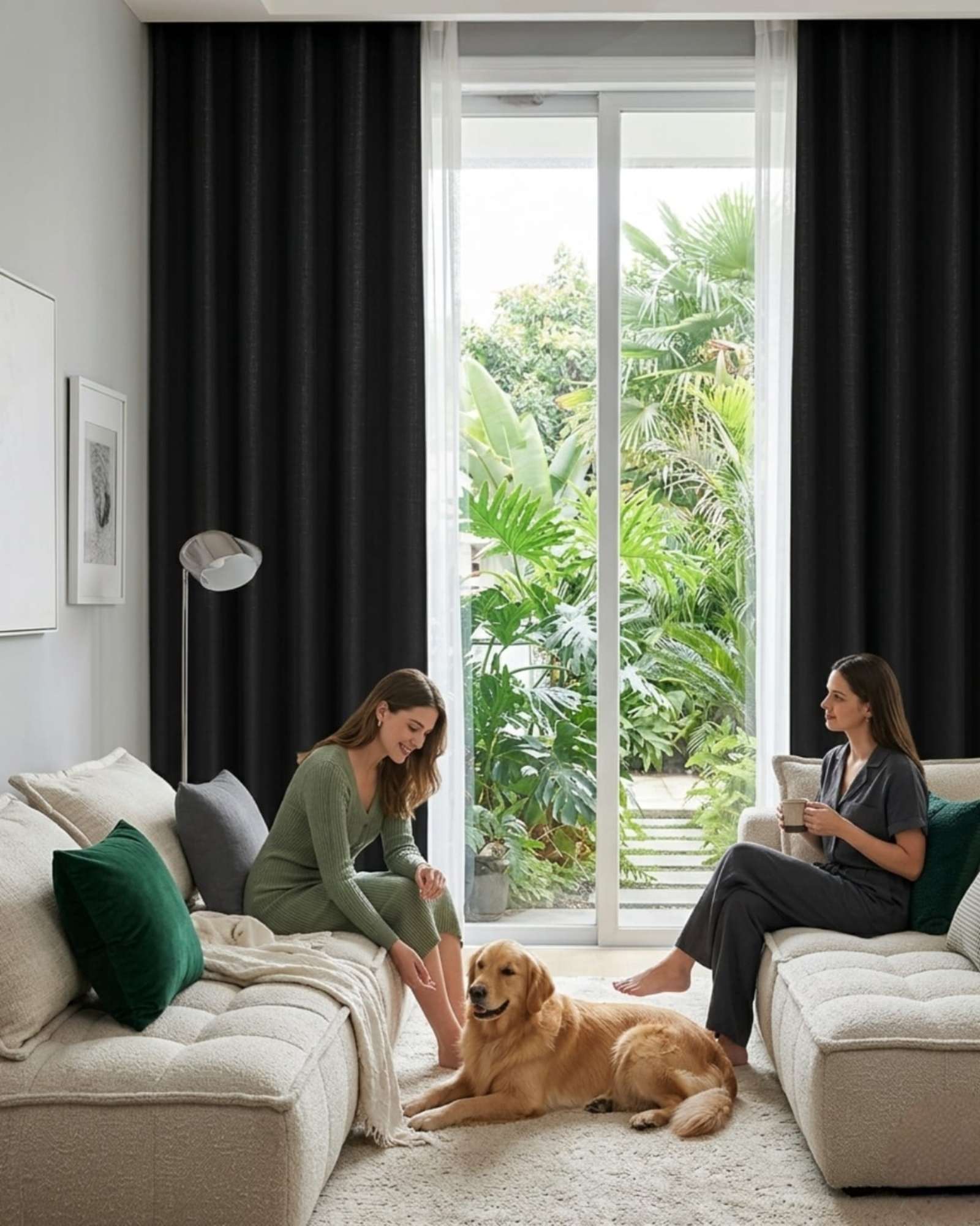 JUEGO DE CORTINAS BLACKOUT PREMIUM ENGOMADAS - 3