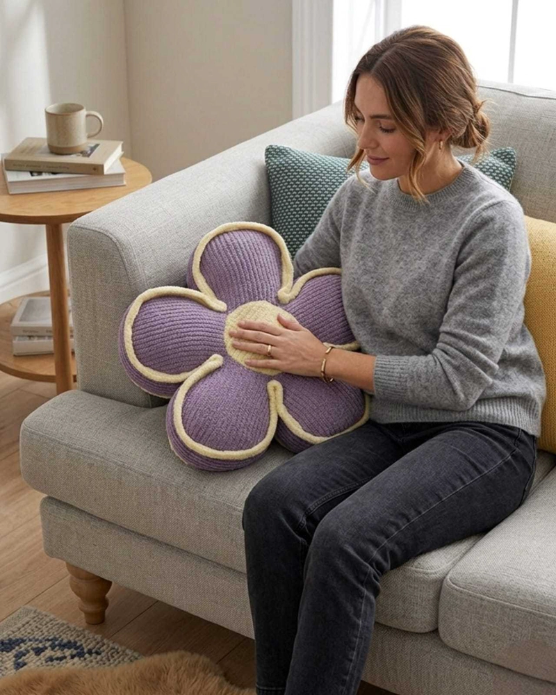 SET DE 4 COJINES DE FLOR EXTRA SUAVE 50CM MAXIMO CONFORT Y ESTILO - 1