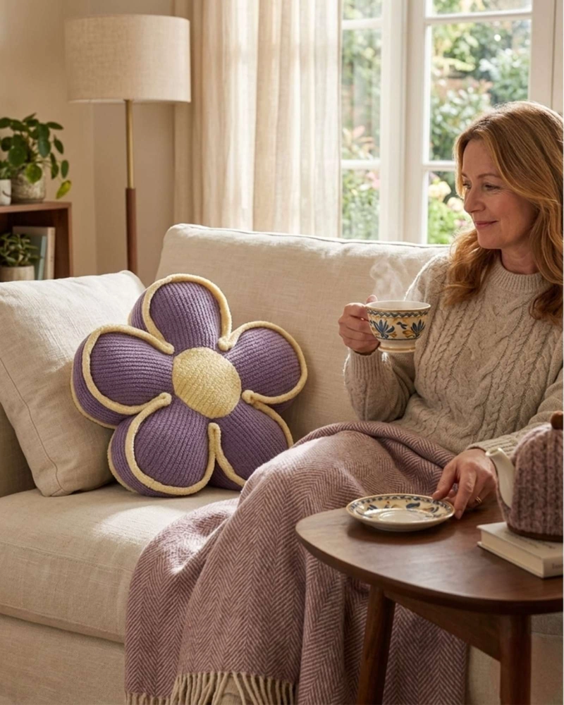 SET DE 4 COJINES DE FLOR EXTRA SUAVE 50CM MAXIMO CONFORT Y ESTILO - 4