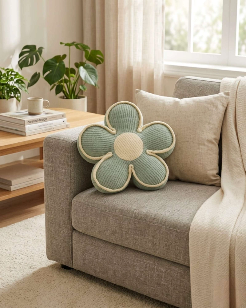 SET DE 2 COJINES DE FLOR EXTRA SUAVE 50CM MAXIMO CONFORT Y ESTILO - 1