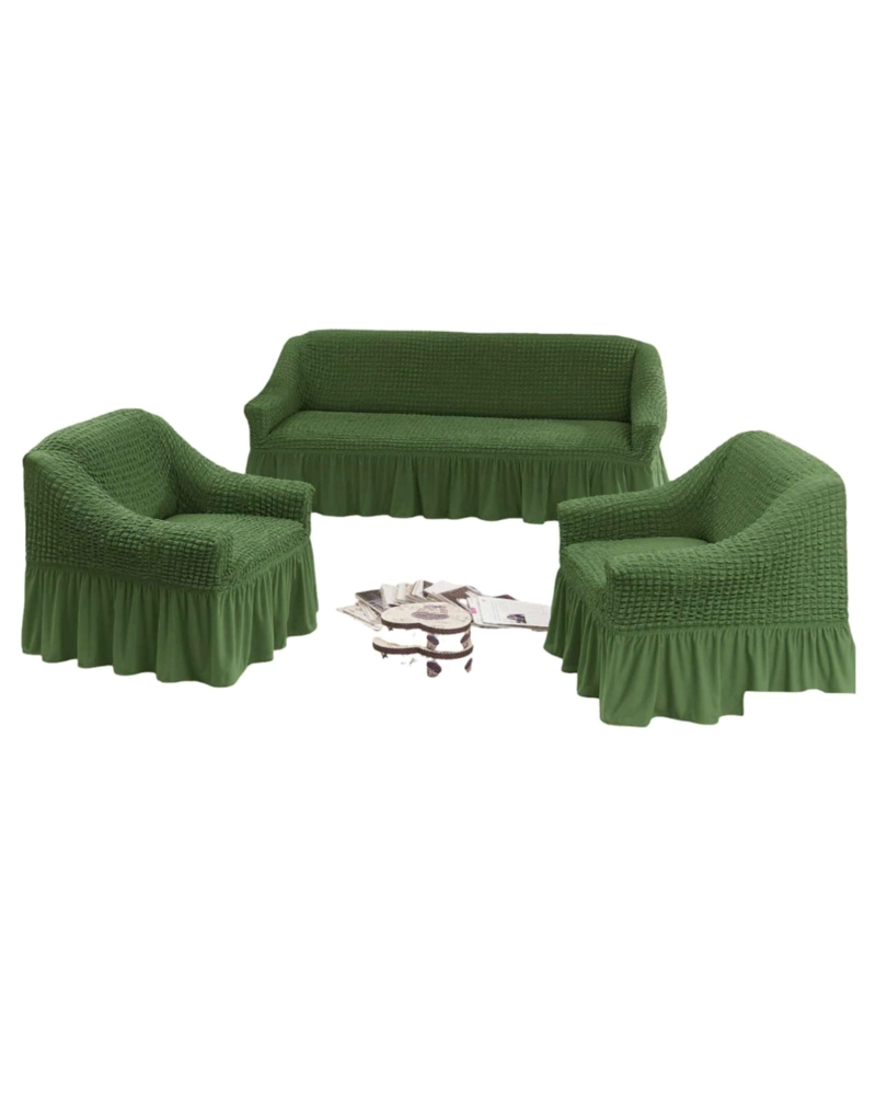 JUEGO DE FUNDAS DE SILLON TURCAS 3+1+1 ELASTICAS AJUSTABLES - 6