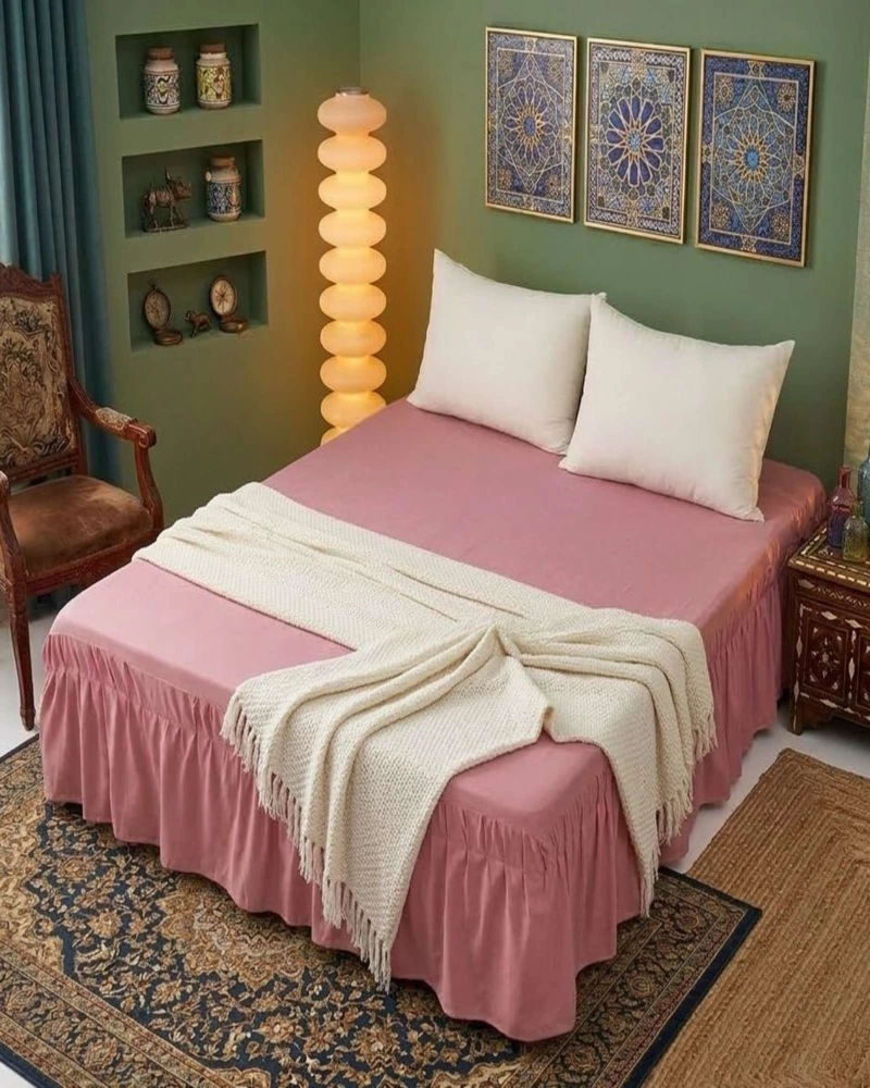CUBRE BASE DE CAMA ELASTICO AJUSTABLE SUPER KING - 6