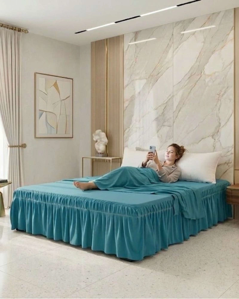 CUBRE BASE DE CAMA ELASTICO AJUSTABLE SUPER KING - 2