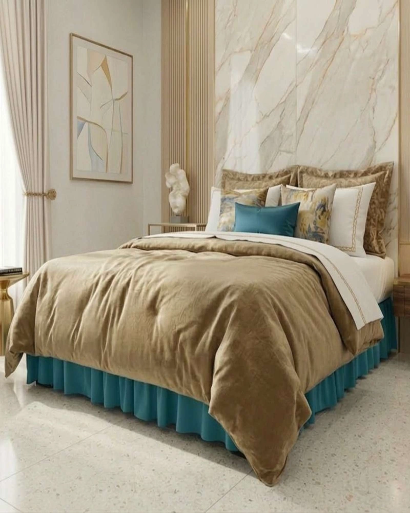 CUBRE BASE DE CAMA ELASTICO AJUSTABLE SUPER KING - 6