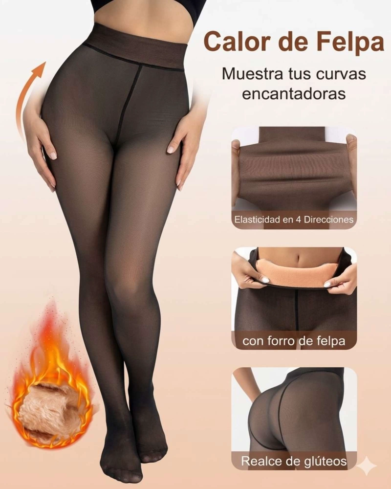 PACK DE 2 MEDIAS PANTIS TE RMICAS DE INVIERNO EFECTO PIEL TALLA UNICA - 2