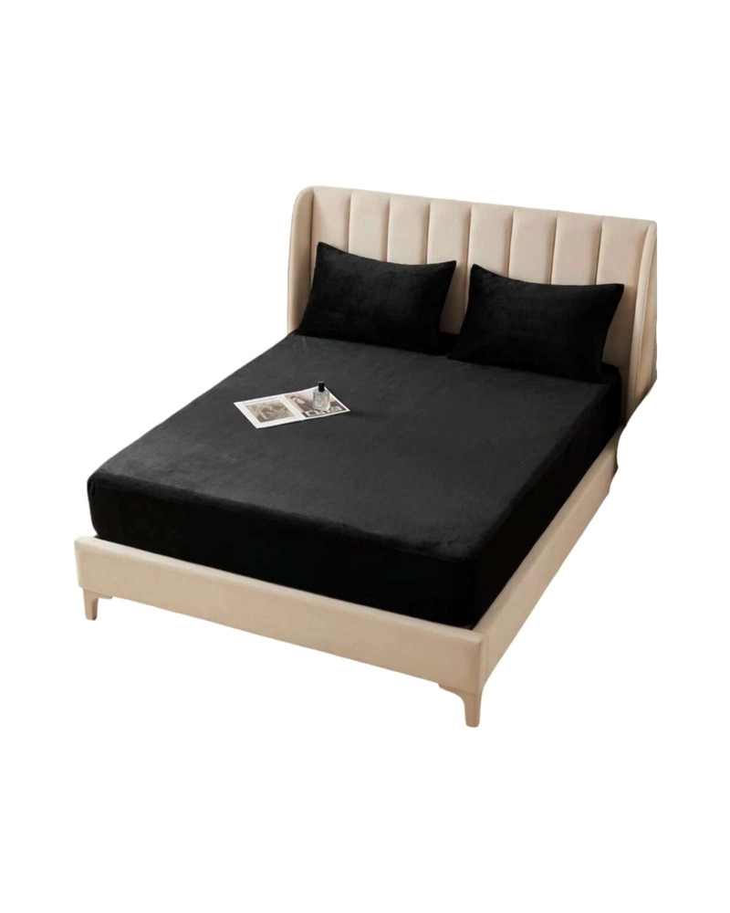 PROTECTOR DE COLCHON IMPERMEABLE 2 PLAZAS COLOR NEGRO - 3