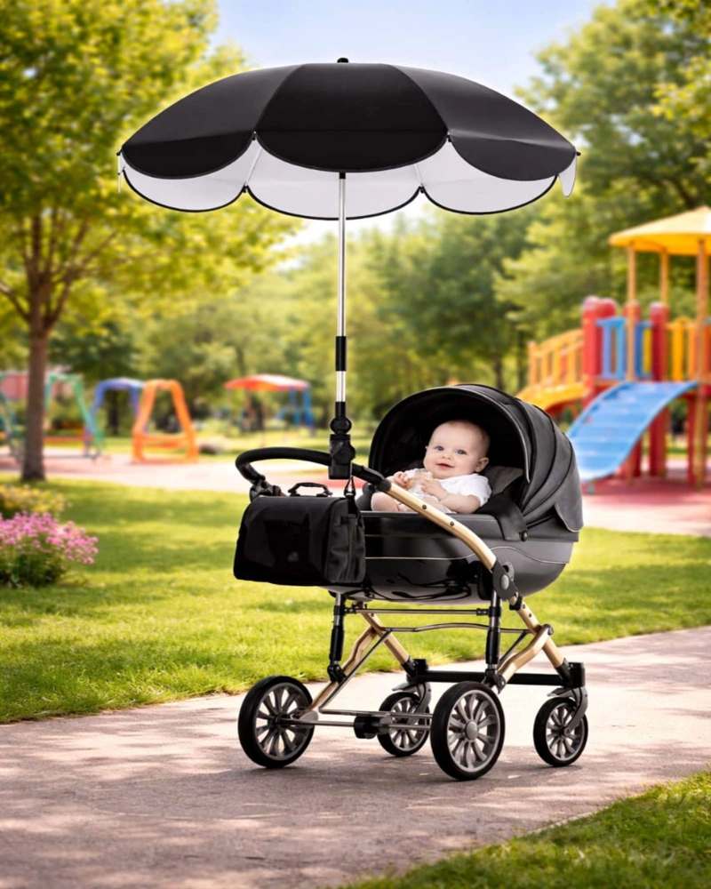 SOMBRILLA PARA COCHE DE BEBE  CON PROTECCION UNIVERSAL Y FLEXIBLE - 3