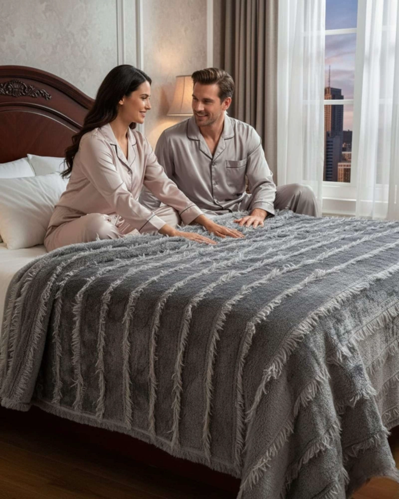 FRAZADA SOFT PREMIUM ESTILO BOHO NORDICO 2 PLAZAS EXTRA SUAVE Y LIVIANA - 1