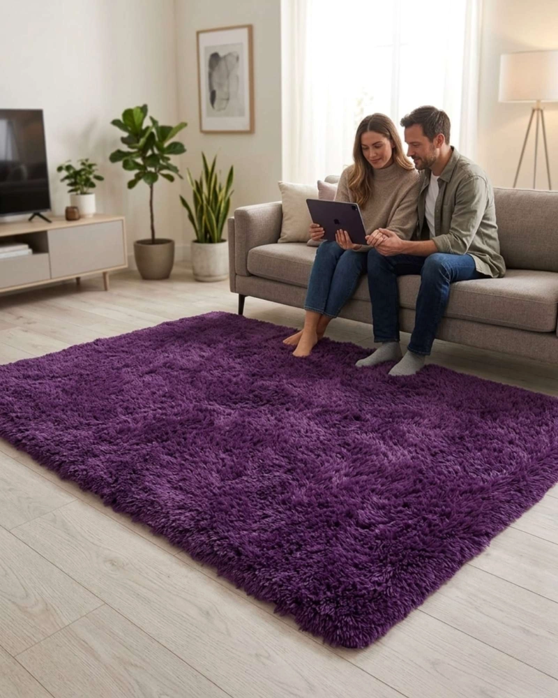 ALFOMBRA SHAGGY PELUDA EXTRA SUAVE VERANO / INVIERNO 180 X 200 CM - 3