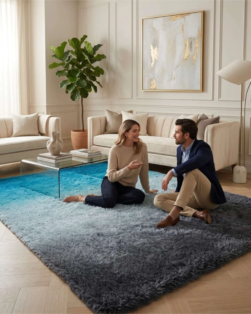 ALFOMBRA SHAGGY PELUDA EXTRA SUAVE VERANO / INVIERNO 180 X 200 CM - 1