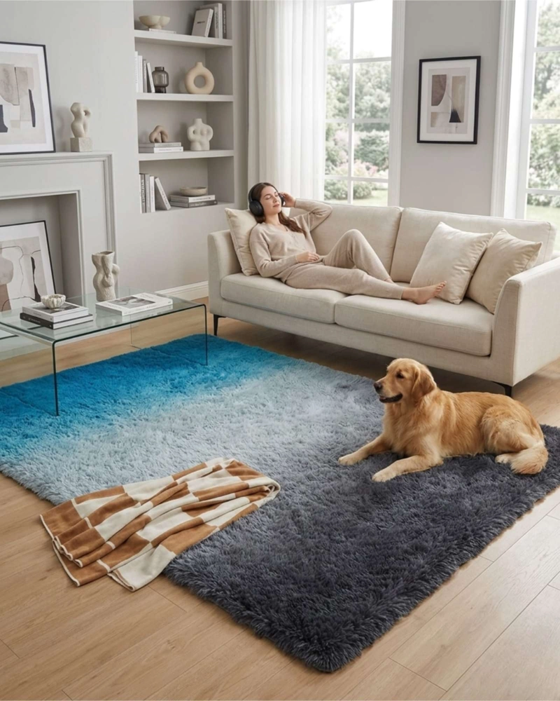 ALFOMBRA SHAGGY PELUDA EXTRA SUAVE VERANO / INVIERNO 180 X 200 CM - 3