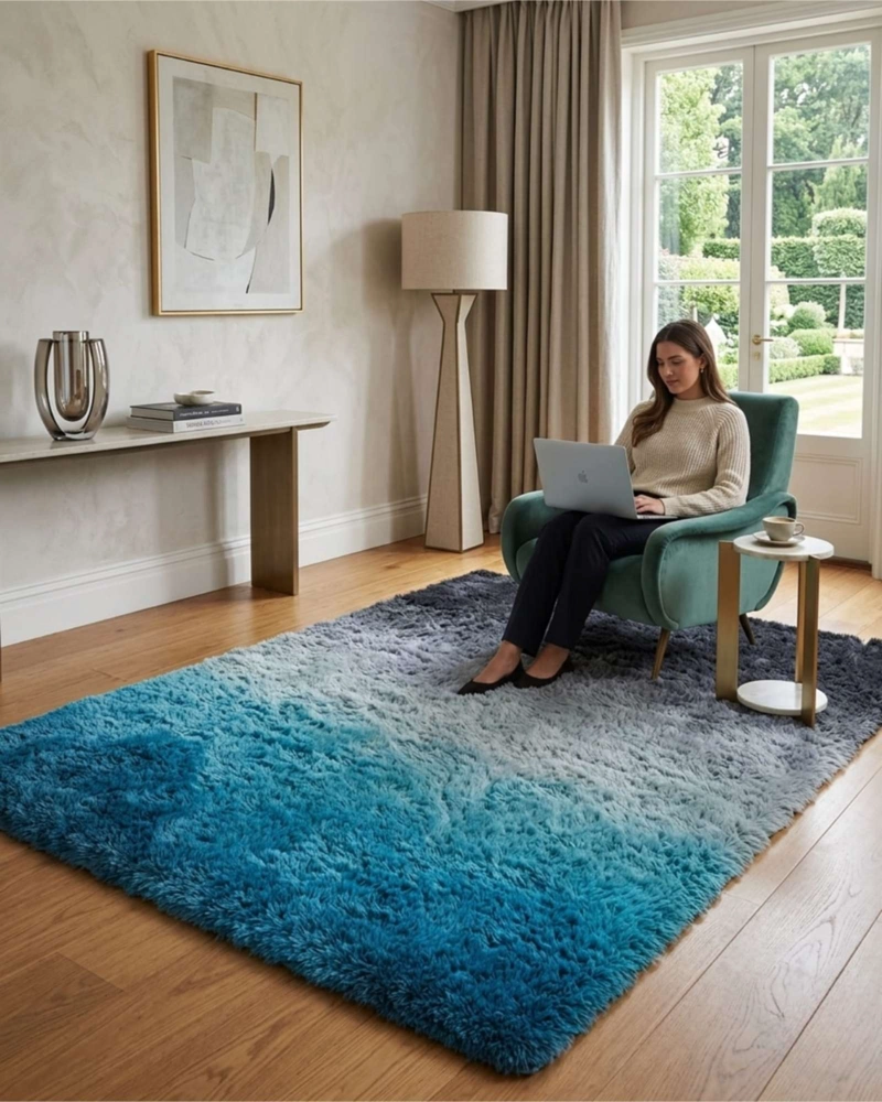 ALFOMBRA SHAGGY PELUDA EXTRA SUAVE VERANO / INVIERNO 180 X 200 CM - 4
