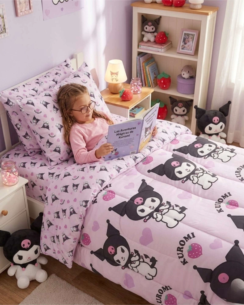 PLUMON OFICIAL KUROMI STRAWBERRY 1.5 PLAZAS - 4