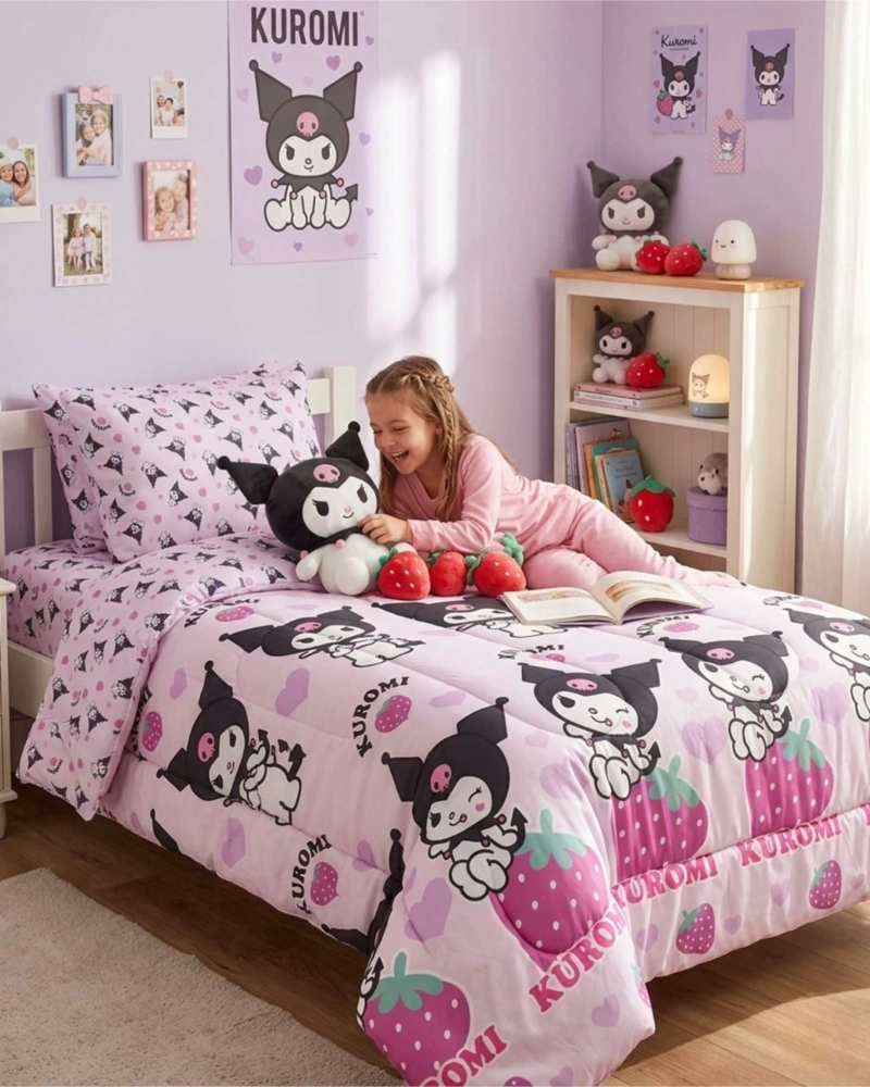 PLUMON OFICIAL KUROMI STRAWBERRY 1.5 PLAZAS - 6