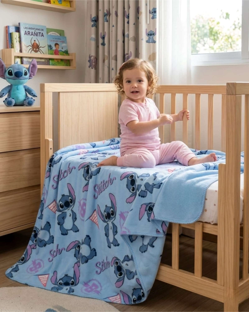 MANTA POLAR INFANTIL 115X130 CM SUAVE Y LIGERA STITCH - 3