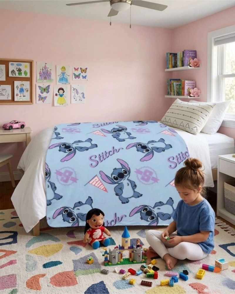 MANTA POLAR INFANTIL 115X130 CM SUAVE Y LIGERA STITCH - 5