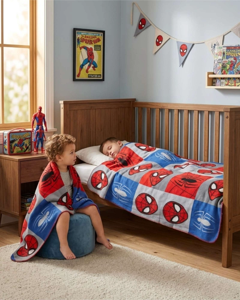 MANTA POLAR INFANTIL 115X130 CM SUAVE Y LIGERA SPIDERMAN - 3