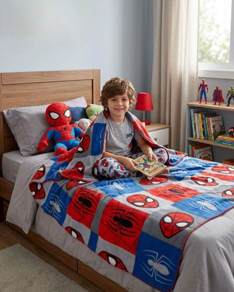 MANTA POLAR INFANTIL 115X130 CM SUAVE Y LIGERA SPIDERMAN - 4