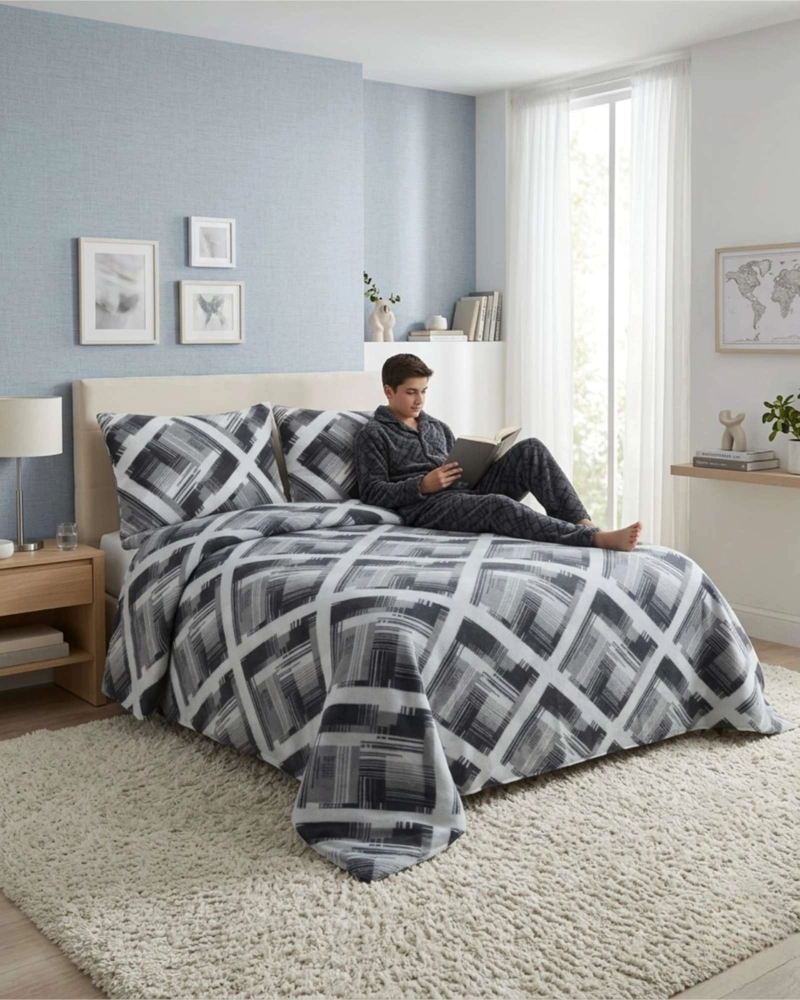 JUEGO DE SABANAS INVIERNO POLAR PREMIUM 2 PLAZAS MAXIMO ABRIGO - 3