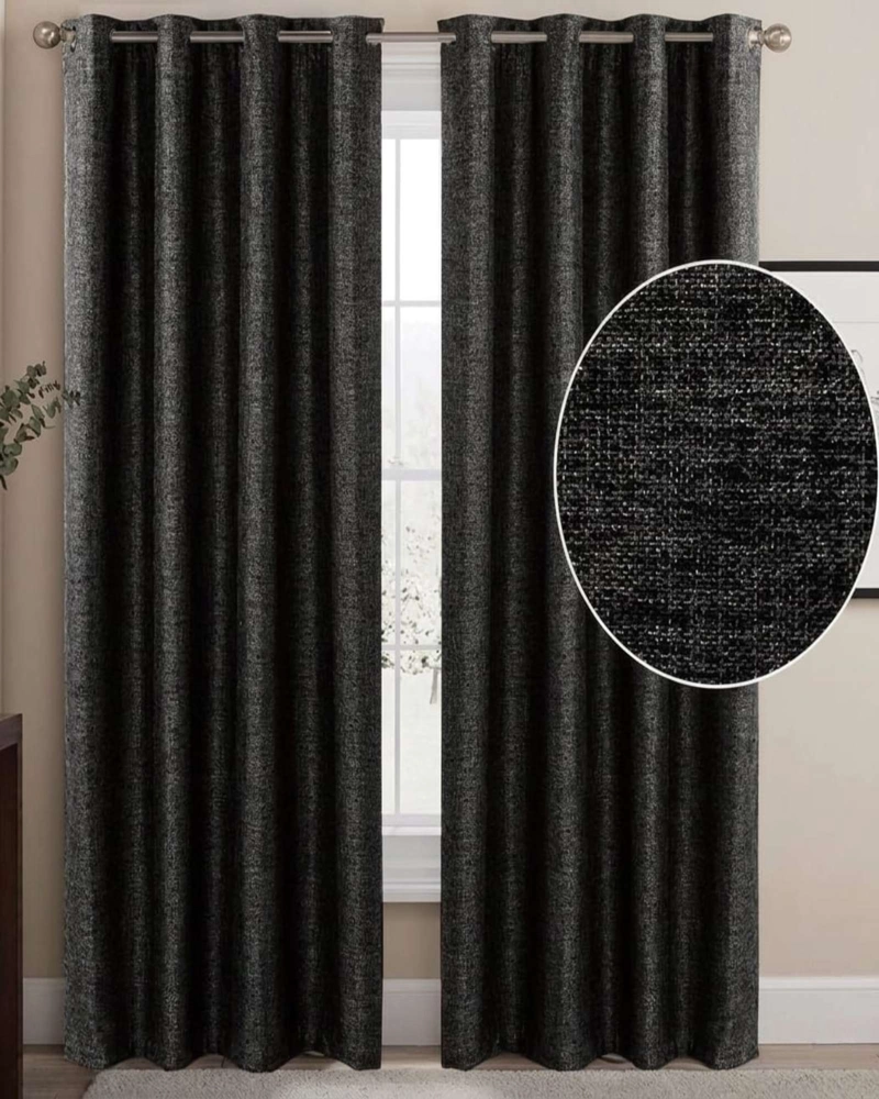 SET 2 CORTINAS BLACKOUT AISLANTES DE OJALES METALICOS - 4