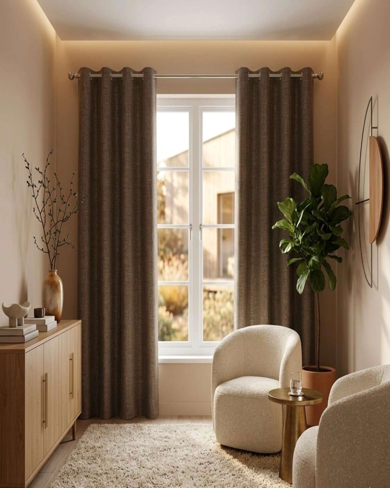 SET 2 CORTINAS BLACKOUT AISLANTES DE OJALES METALICOS - 2