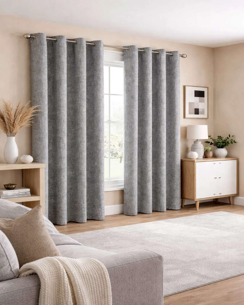 SET 2 CORTINAS BLACKOUT AISLANTES DE OJALES METALICOS - 2