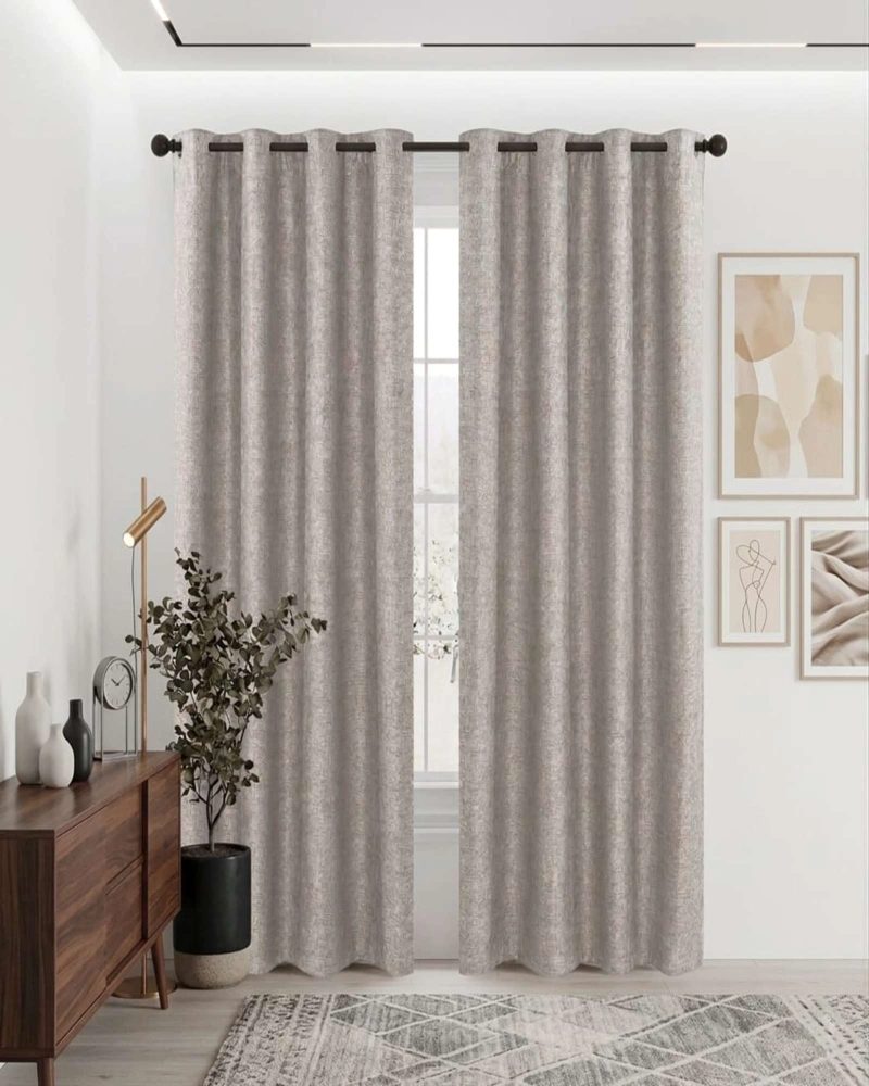 SET 2 CORTINAS BLACKOUT AISLANTES DE OJALES METALICOS - 2