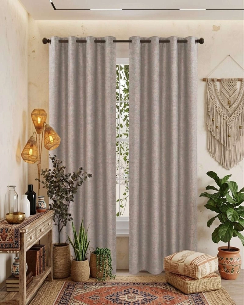SET 2 CORTINAS BLACKOUT AISLANTES DE OJALES METALICOS - 3