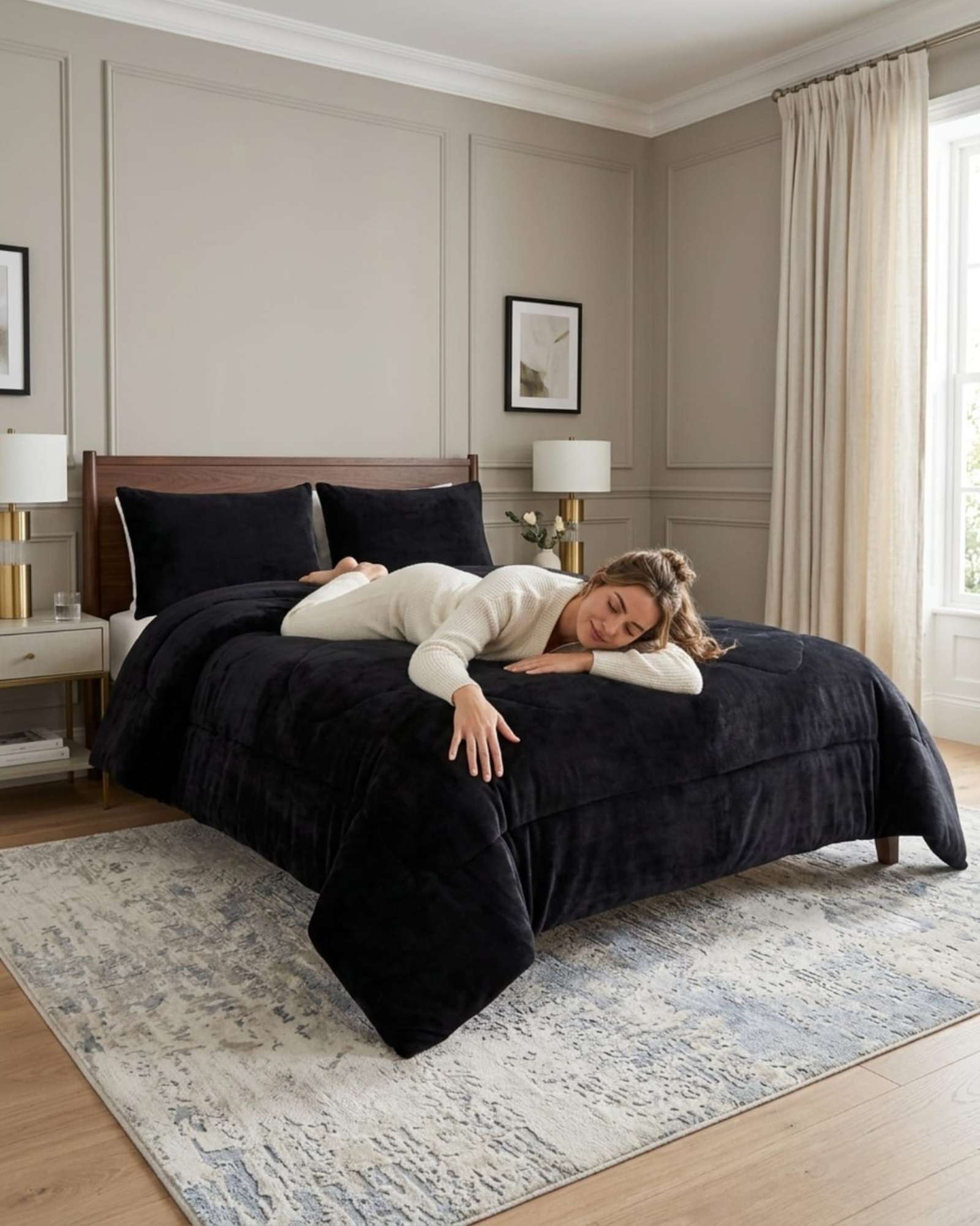 PLUMON CUBRECAMA KING PLUSH CON REVERSO CHIPORRO INVIERNO - 1