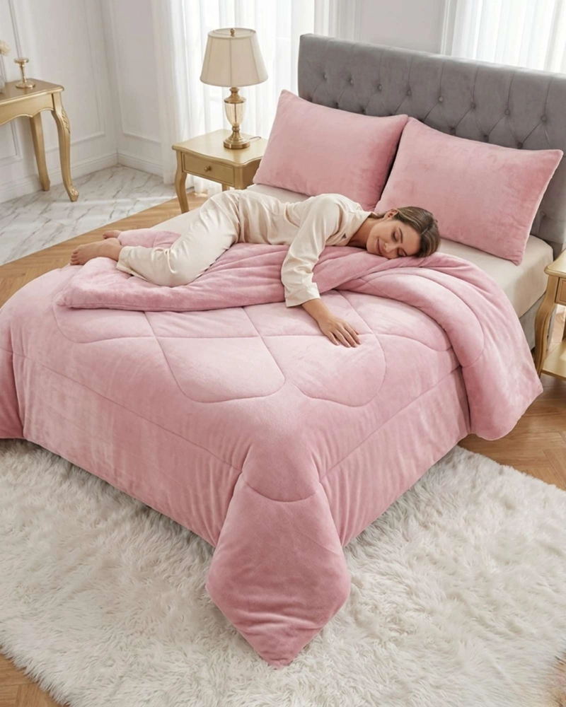 PLUMON CUBRECAMA KING PLUSH CON REVERSO CHIPORRO INVIERNO - 3