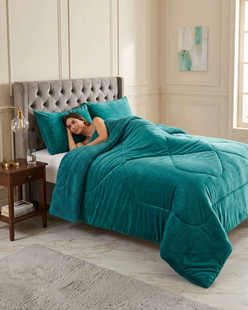 PLUMON CUBRECAMA KING PLUSH CON REVERSO CHIPORRO INVIERNO - 2
