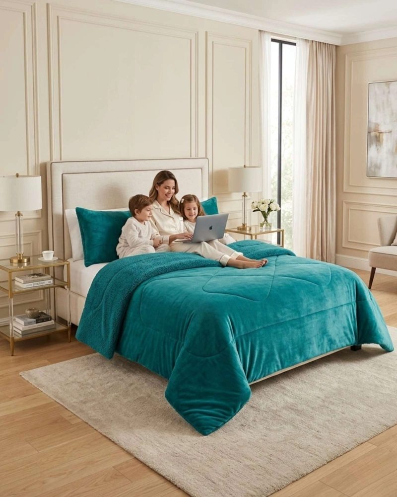 PLUMON CUBRECAMA KING PLUSH CON REVERSO CHIPORRO INVIERNO - 4