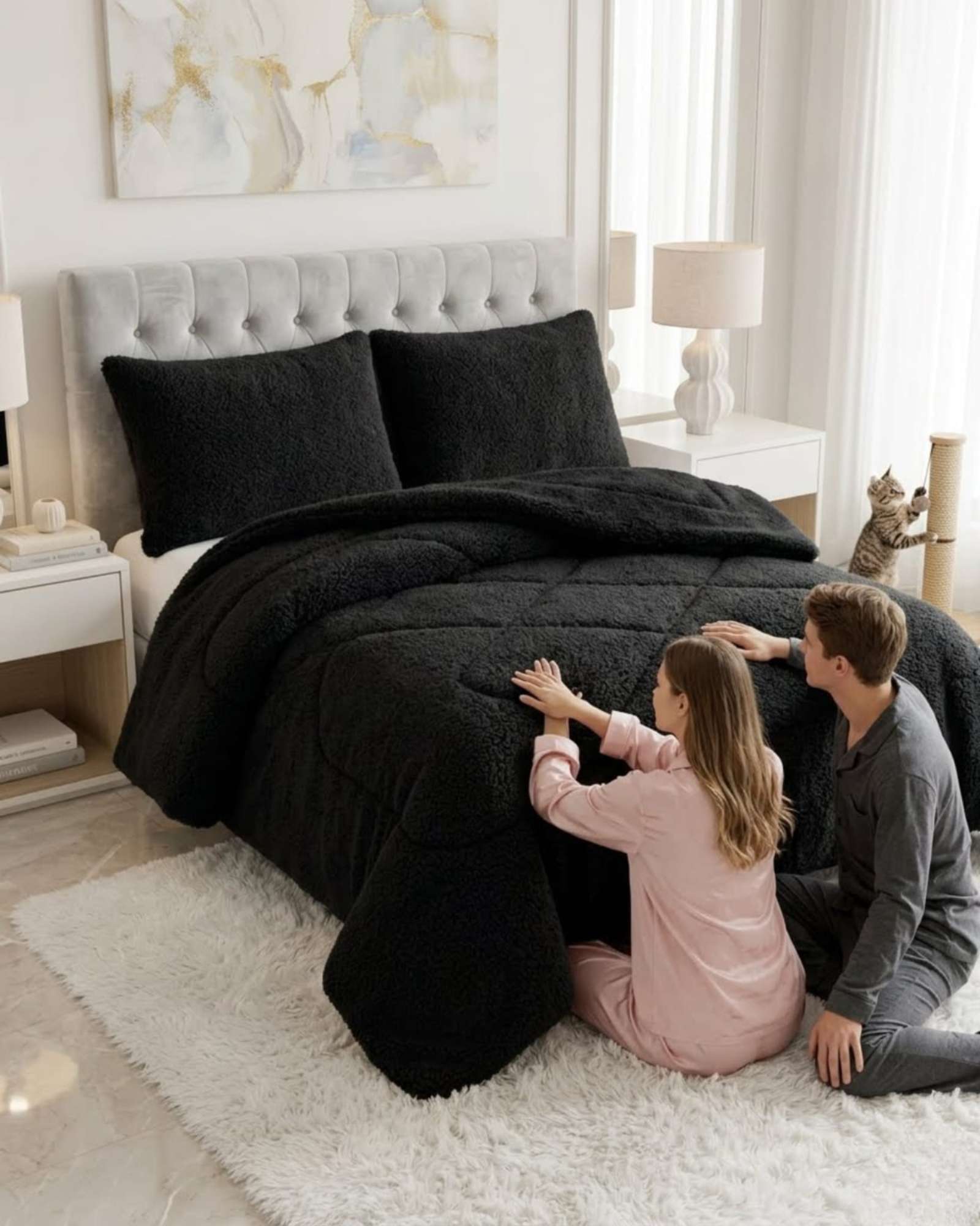 CUBRECAMA CHIPORRO PREMIUM 2 PLAZAS EFECTO OVEJA EXTRA CALIDO - 5