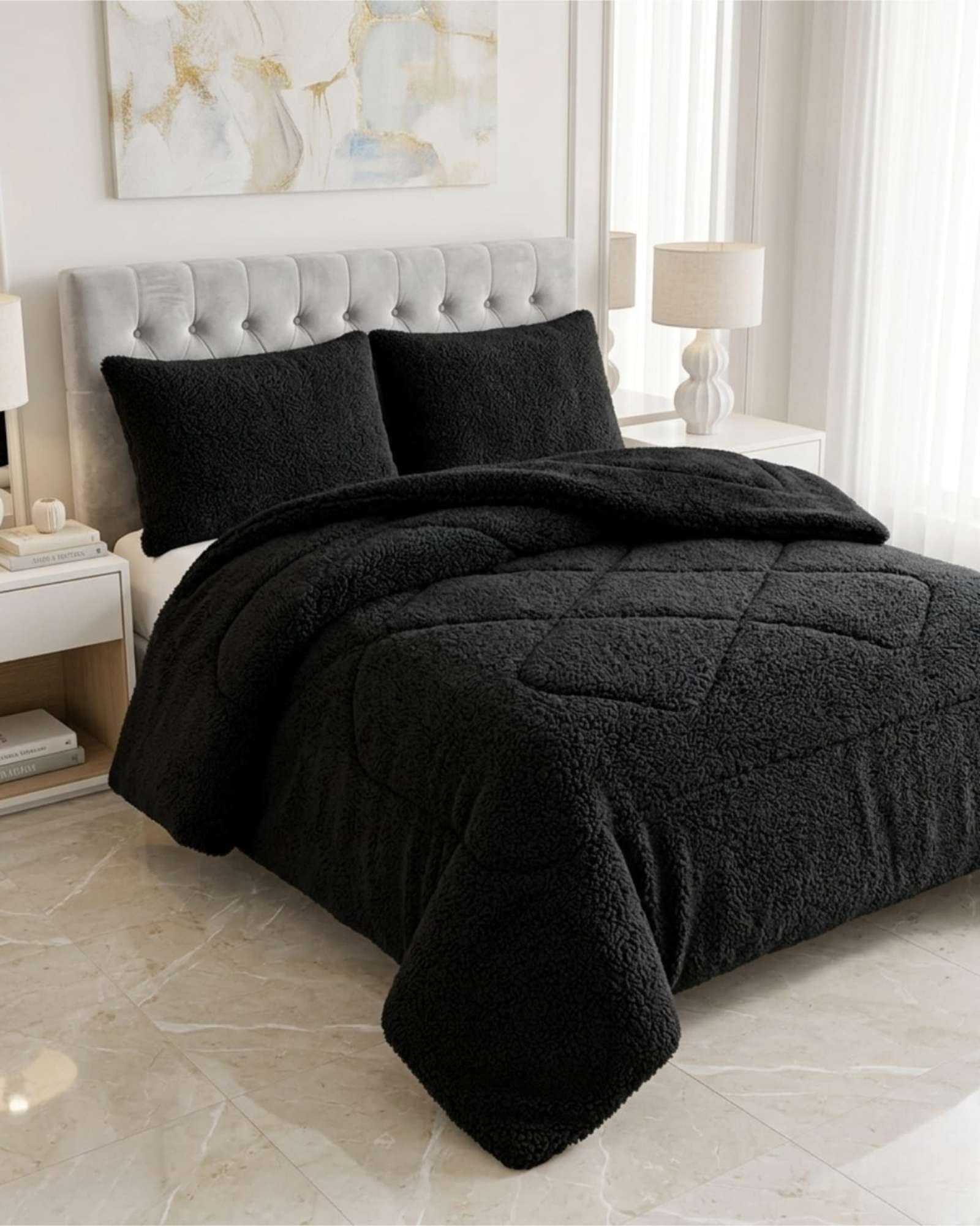 CUBRECAMAS DE INVIERNO SHERPA 2 PLAZAS PREMIUM - 1