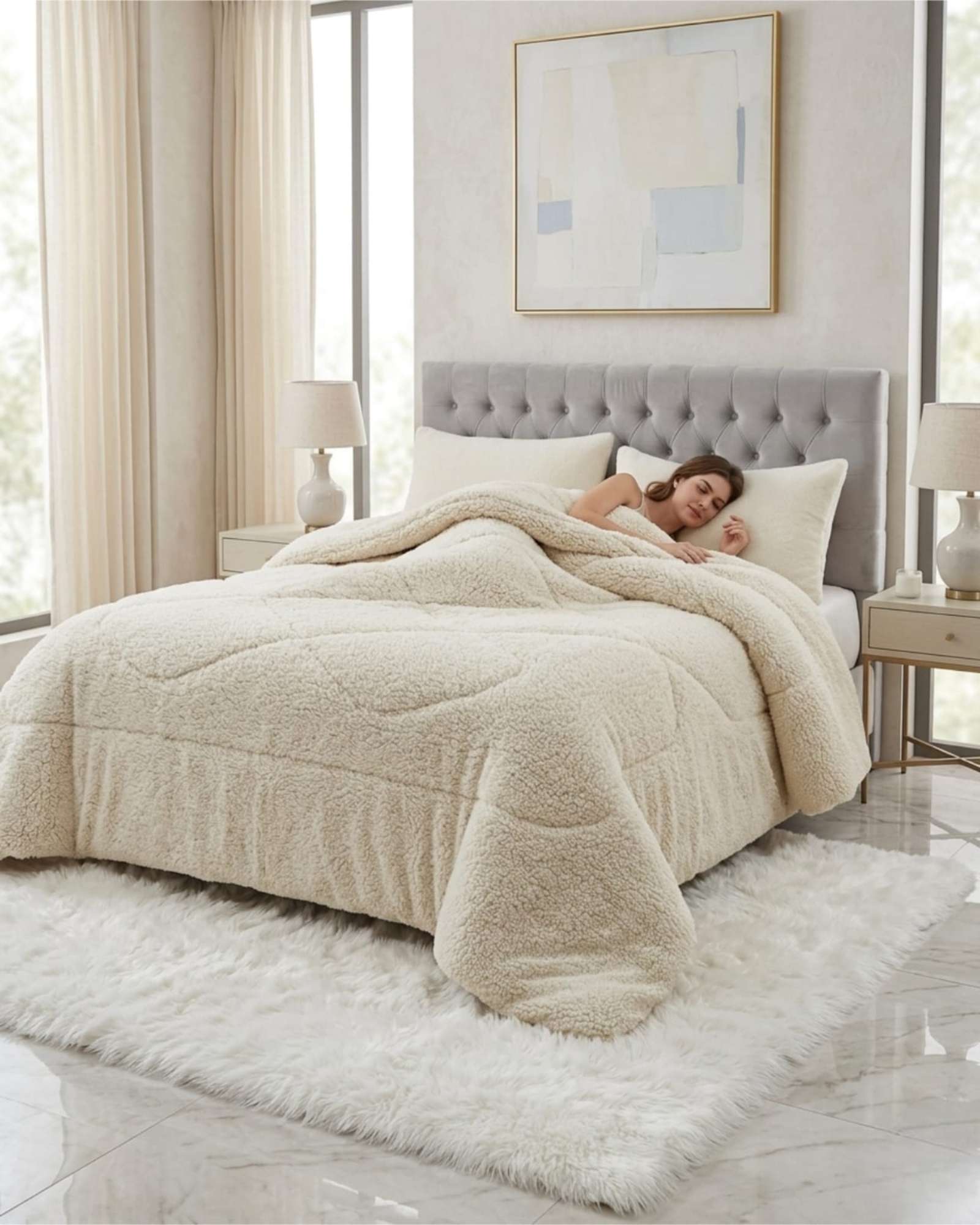 CUBRECAMAS DE INVIERNO SHERPA 2 PLAZAS PREMIUM - 2