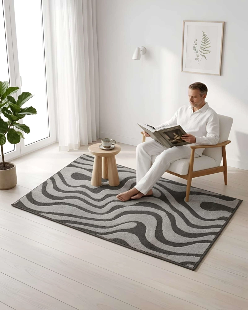 ALFOMBRA LIVING Y DORMITORIO DECORACION PARA HOGAR MINIMALISTA - 6