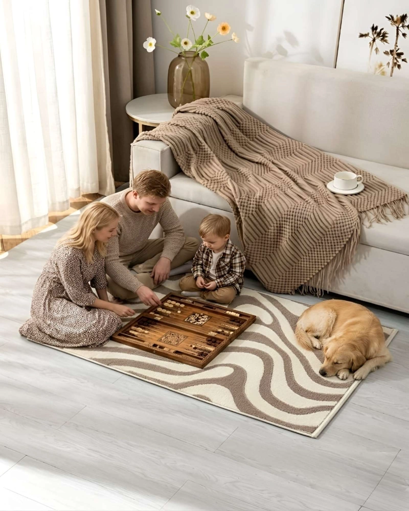 ALFOMBRA LIVING Y DORMITORIO DECORACION PARA HOGAR MINIMALISTA - 1