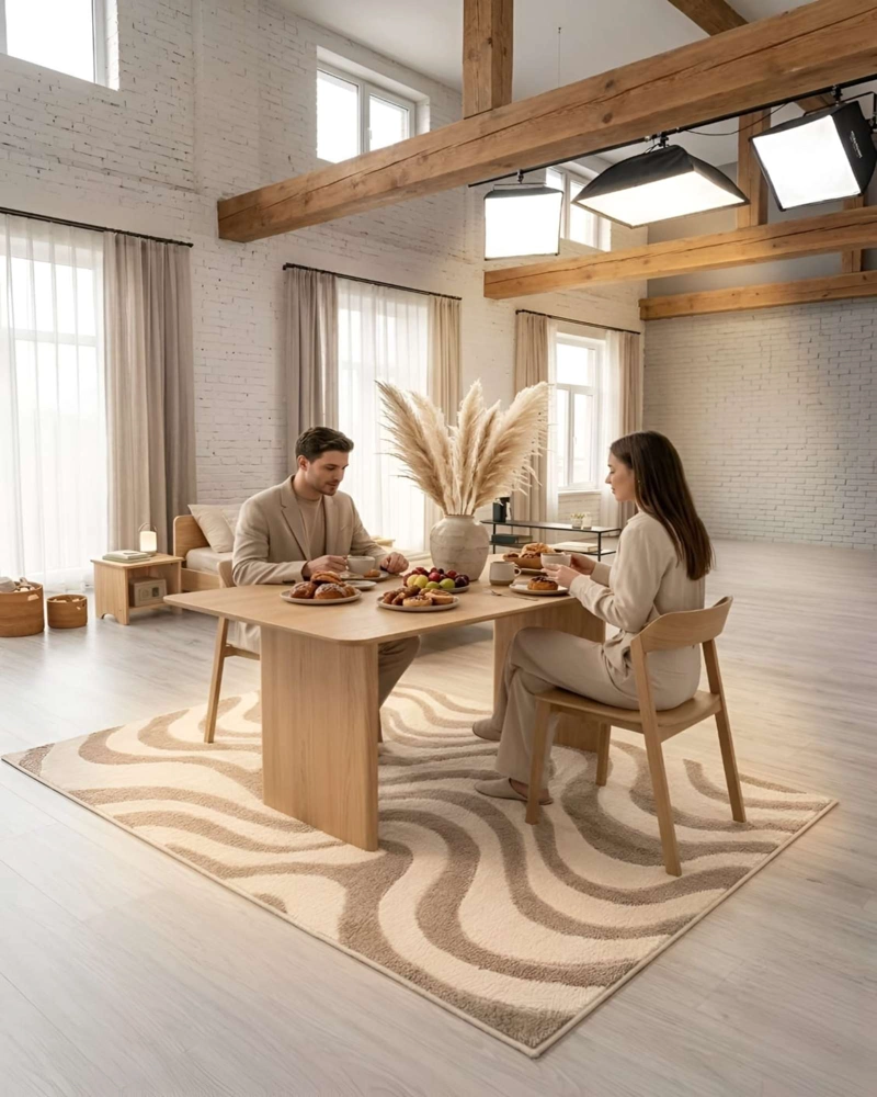 ALFOMBRA LIVING Y DORMITORIO DECORACION PARA HOGAR MINIMALISTA - 6