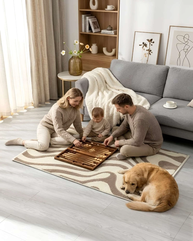 ALFOMBRA LIVING Y DORMITORIO DECORACION PARA HOGAR MINIMALISTA - 7