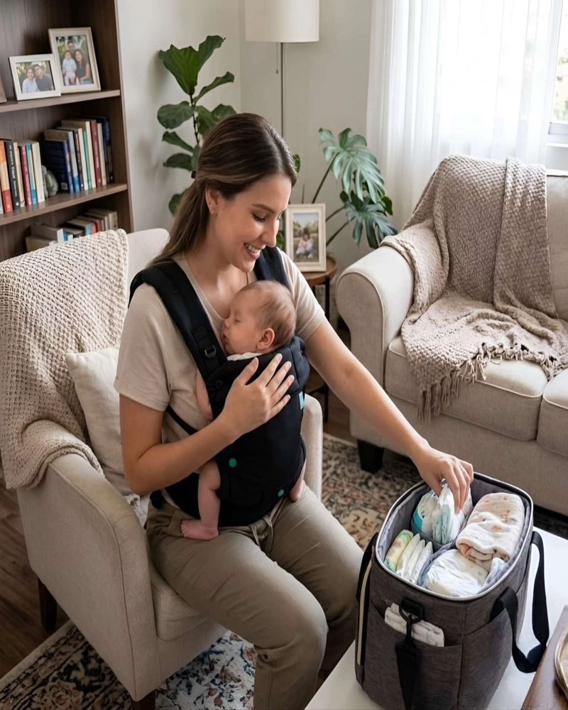 MOCHILA PORTA BEBE  FLIP 4 EN 1 CONVERTIBLE RECIE N NACIDO - 2