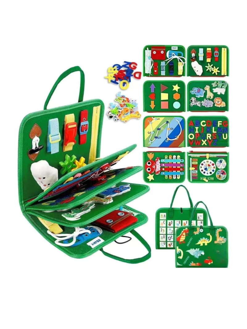 LIBRO SENSORIAL CON TABLERO DE ACTIVIDADES MOTRICIDAD FINA - 3