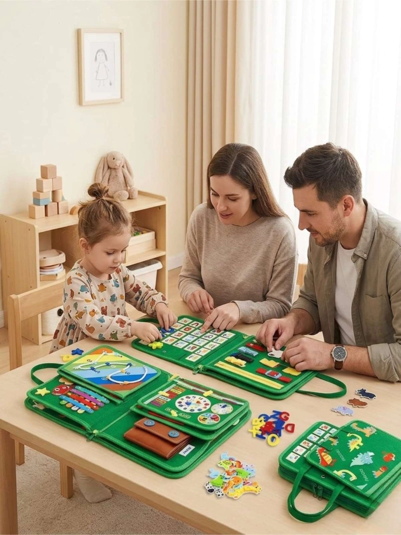 LIBRO SENSORIAL CON TABLERO DE ACTIVIDADES MOTRICIDAD FINA - 7