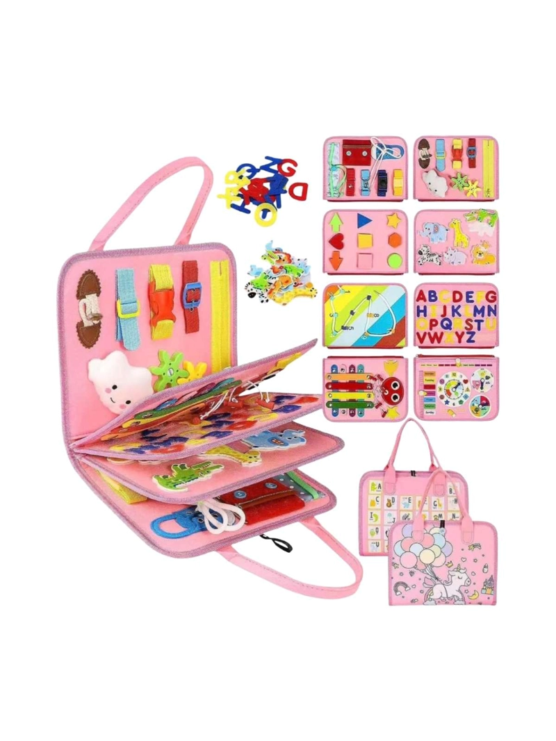 LIBRO SENSORIAL CON TABLERO DE ACTIVIDADES MOTRICIDAD FINA - 3