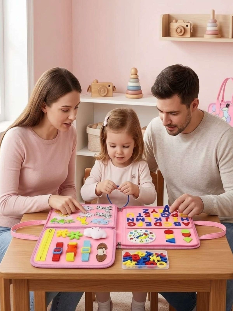 LIBRO SENSORIAL CON TABLERO DE ACTIVIDADES MOTRICIDAD FINA - 7
