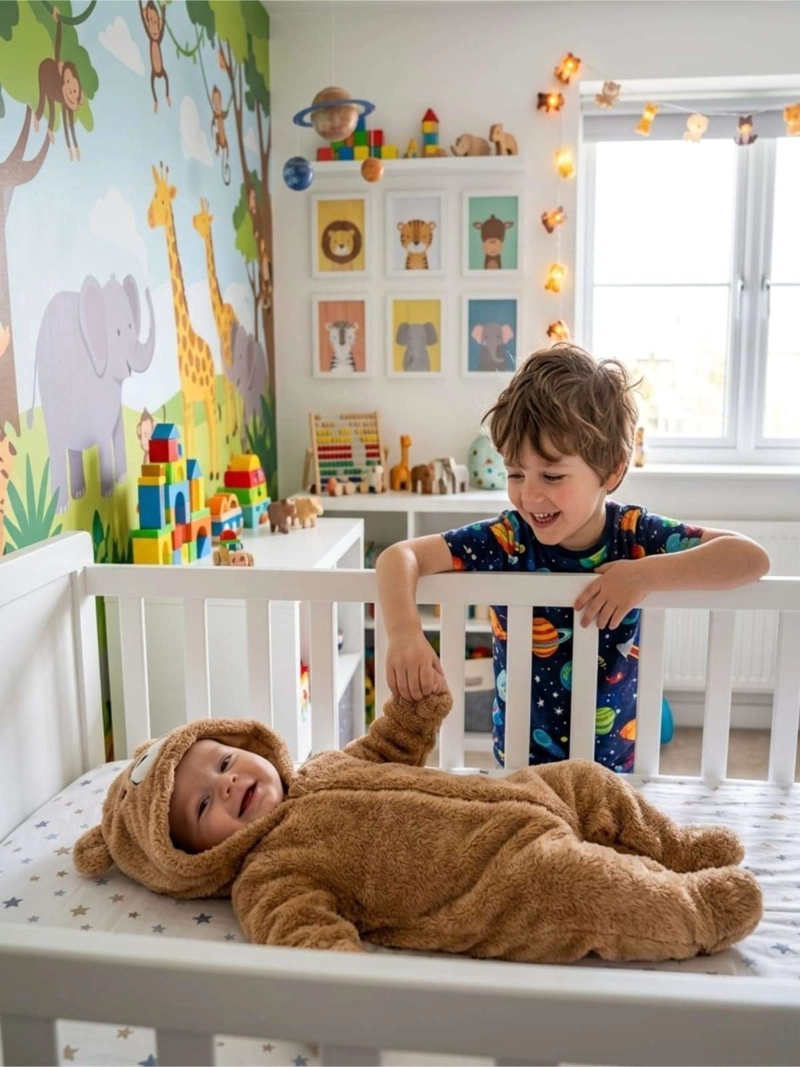 PIJAMA ENTERIZO TE RMICO PARA BEBE  - PELUCHE SUAVE 3 A 6 MESES. - 5