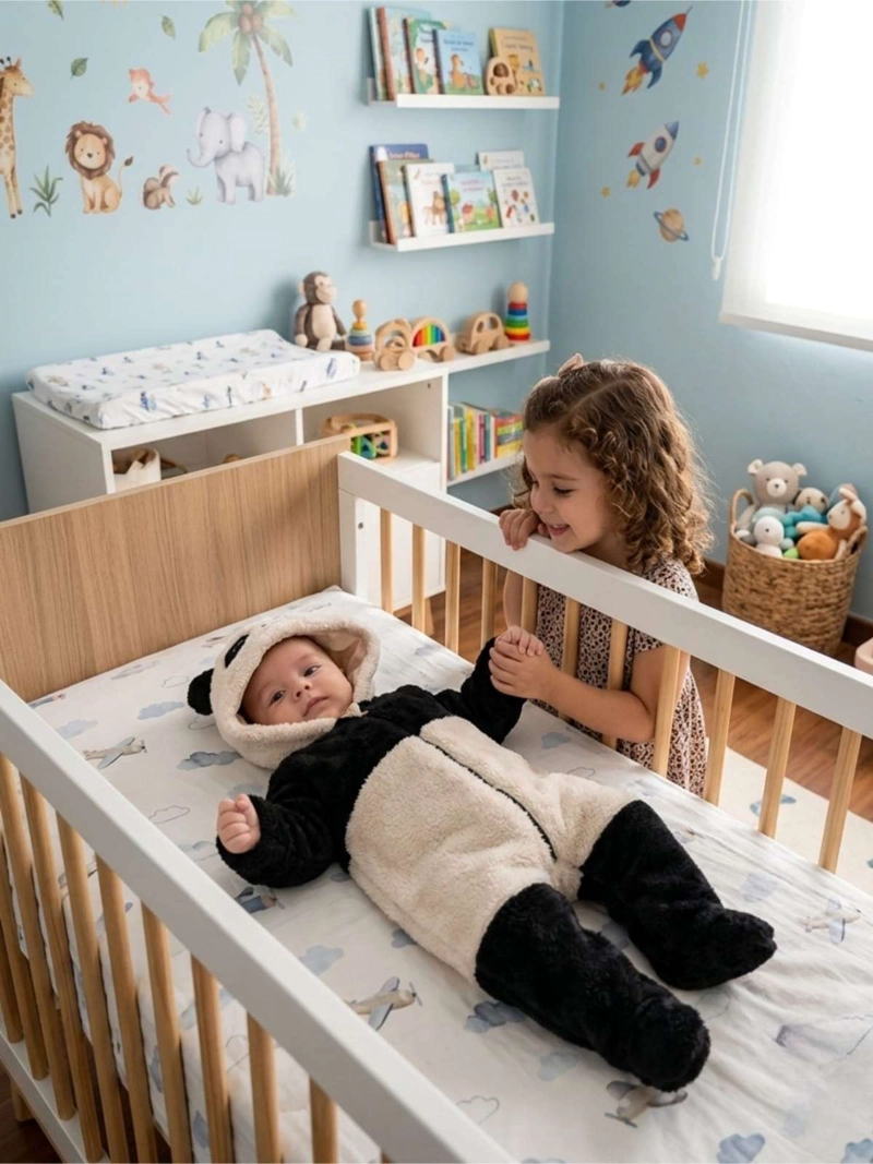 PIJAMA ENTERIZO TE RMICO PARA BEBE  - PELUCHE SUAVE 3 A 6 MESES. - 2